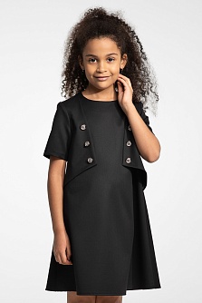 Черное школьное платье Mooriposh, модель 0180