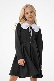 Серое школьное платье для девочек от Mooriposh, модель 0167