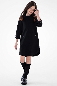 Черное школьное платье Mooriposh, модель 0155
