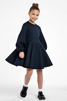 Синее школьное платье Mooriposh, модель 0183