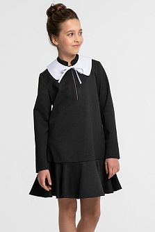 Серое школьное платье Mooriposh, модель 0175