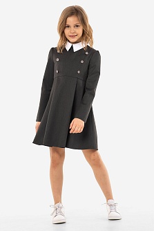 Серое школьное платье Mooriposh, модель 0149/1