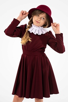 Бордовое школьное платье Mooriposh, модель 0162