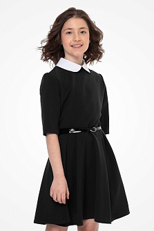 Черное школьное платье Mooriposh, модель 0145/1