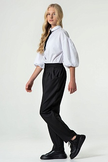 Черные школьные брюки для девочки Mooriposh, модель 0442