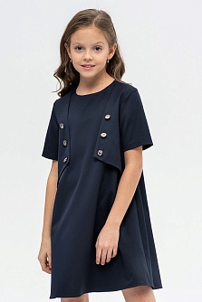 Синее школьное платье Mooriposh, модель 0180