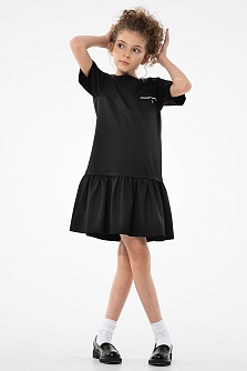 Черное школьное платье Mooriposh, модель 0170