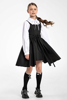 Черный школьный сарафан Mooriposh, модель 0249