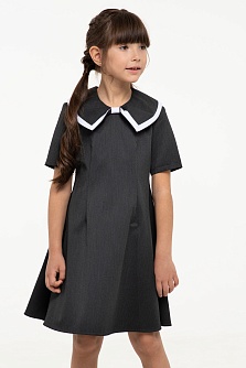 Серое школьное платье Mooriposh, модель 0173