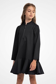 Черное школьное платье Mooriposh, модель 0175