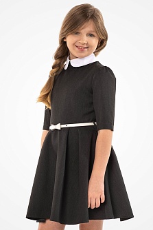 Серое школьное платье Mooriposh, модель 0145/1