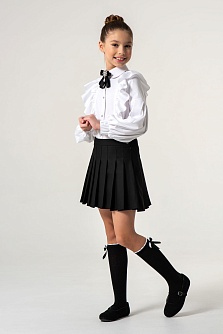 Черная школьная юбка в складку Mooriposh, модель 0353