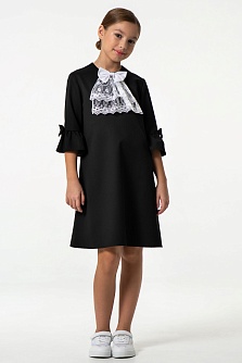 Чёрное школьное платье Mooriposh, модель 0159
