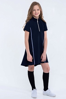 Синее школьное платье Mooriposh, модель 0152