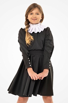 Серое школьное платье Mooriposh, модель 0162