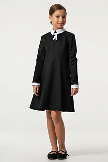 Чёрное школьное платье Mooriposh, модель 0163