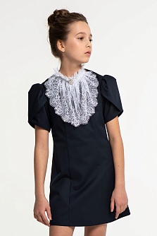 Синее школьное платье Mooriposh, модель 0184