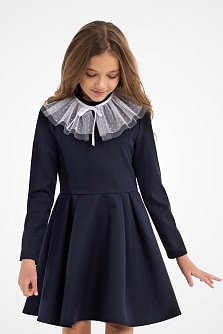 Синее школьное платье Mooriposh, модель 0145/3