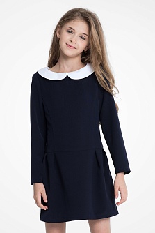 Синее школьное платье Mooriposh, модель 0133/1