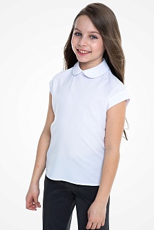 Белая школьная блуза Mooriposh, модель 0694
