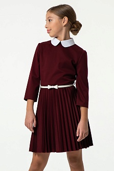 Бордовое школьное платье Mooriposh, модель 0146/1