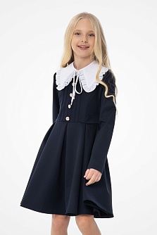 Синее школьное платье Mooriposh, модель 0167