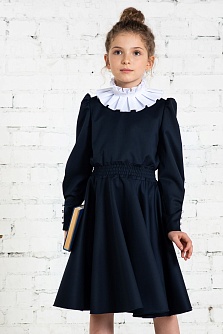 Синее школьное платье Mooriposh, модель 0162