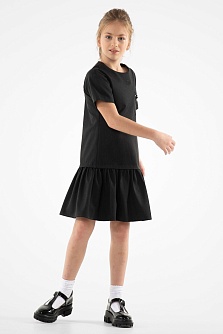 Серое школьное платье Mooriposh, модель 0170
