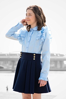 Синяя школьная юбка Mooriposh, модель 0324/3