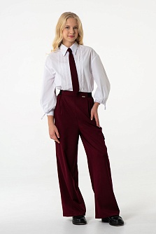 Бордовые брюки для девочки Mooriposh, модель 0426