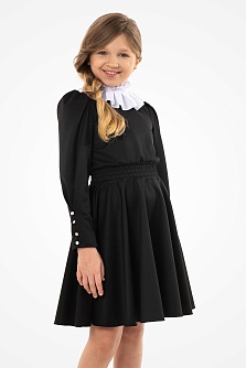 Чёрное школьное платье Mooriposh, модель 0162