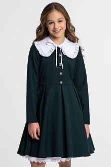 Зеленое школьное платье Mooriposh, модель 0167