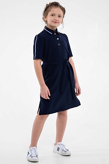 Синее школьное платье Mooriposh, модель 0156