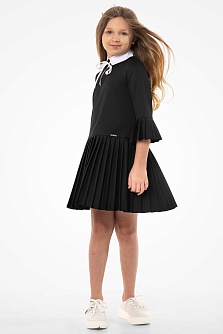 Чёрное школьное платье Mooriposh, модель 0164