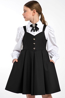 Черный школьный сарафан Mooriposh, модель 0247