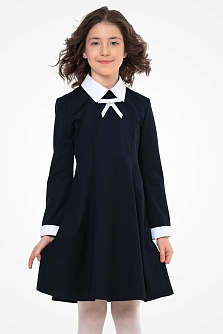 Синее школьное платье Mooriposh, модель 0163