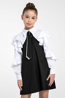 Черный школьный сарафан Mooriposh, модель 0250